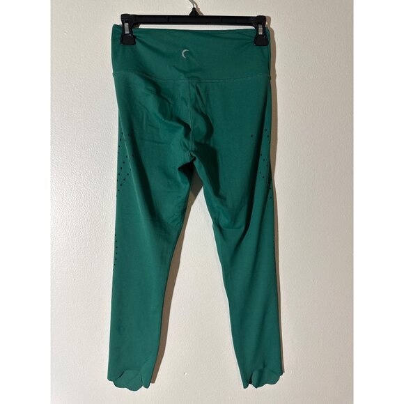 Zyia Emerald Green Moon Phase Women’s Active Leggings Laser Cut Design - Picture 2 of 5